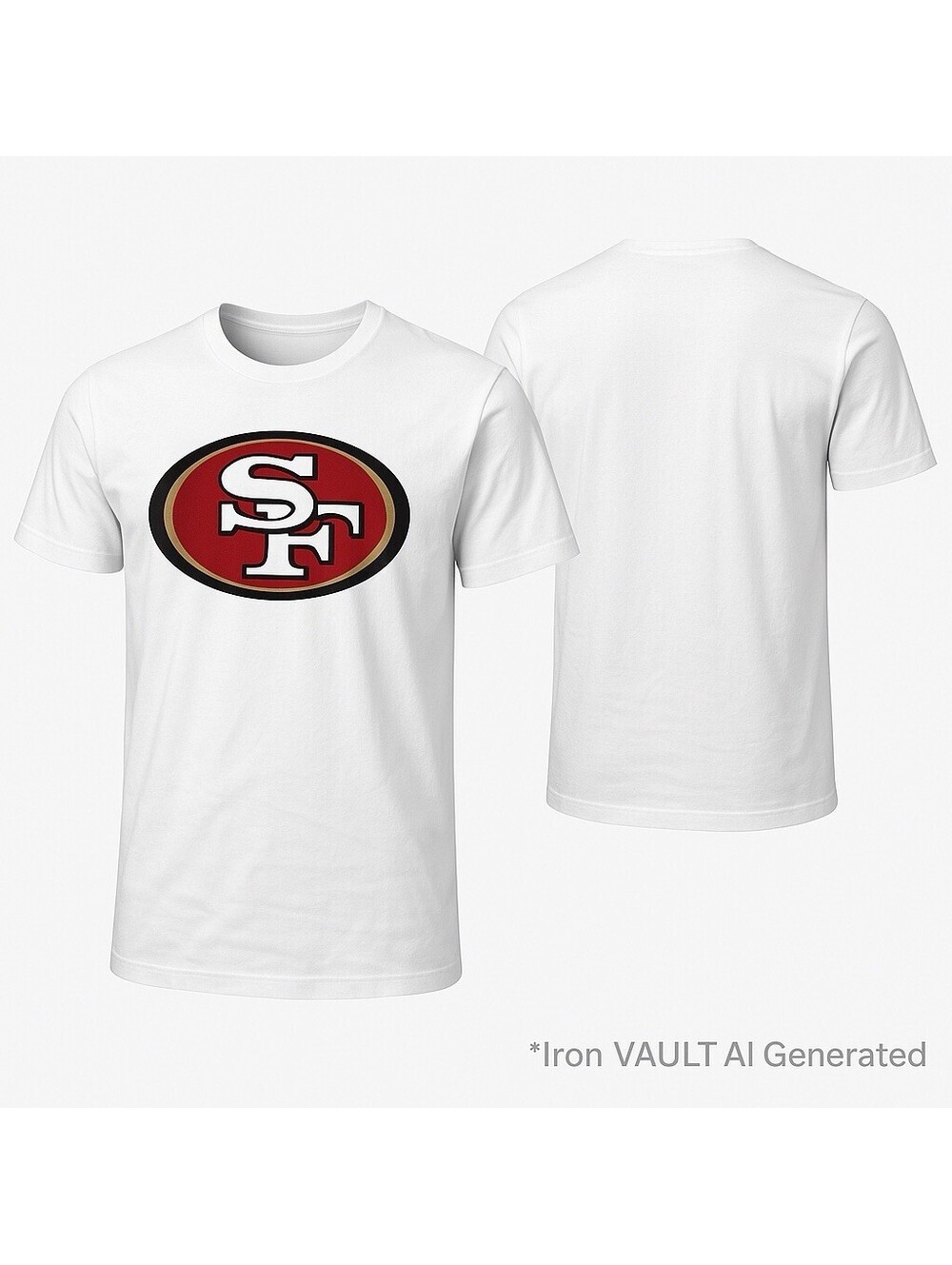 San Francisco 49ers Mens Medium White FOCO Short Sleeve T Shirt NFL Logo Cotton